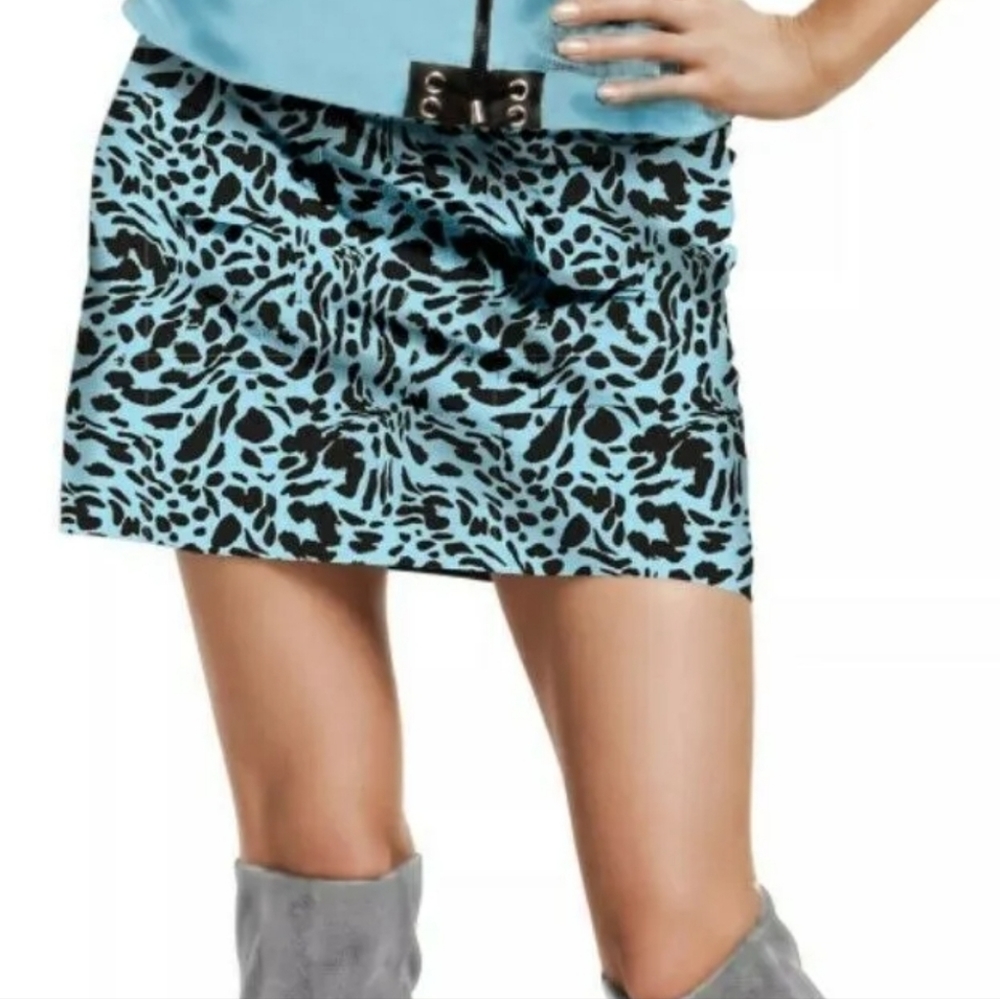 Jamie Sadock Blue and Black Patterned Skort